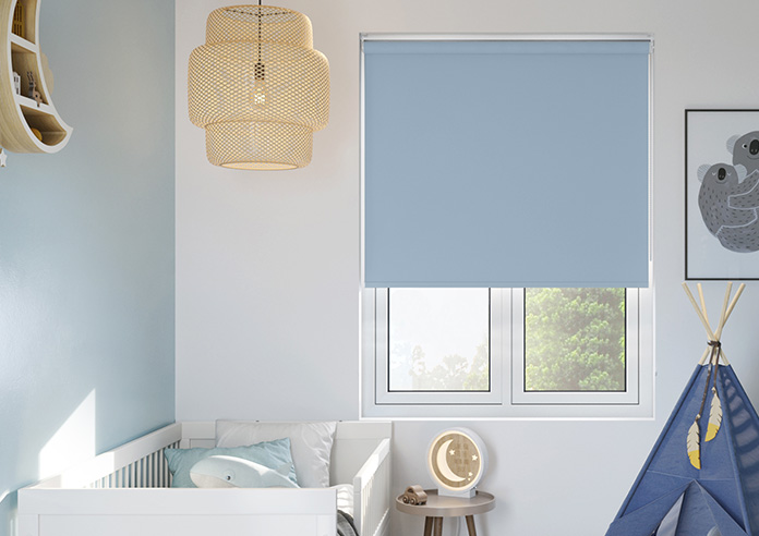 Trinity (Blackout), French Blue - Roller Blind - Image 3